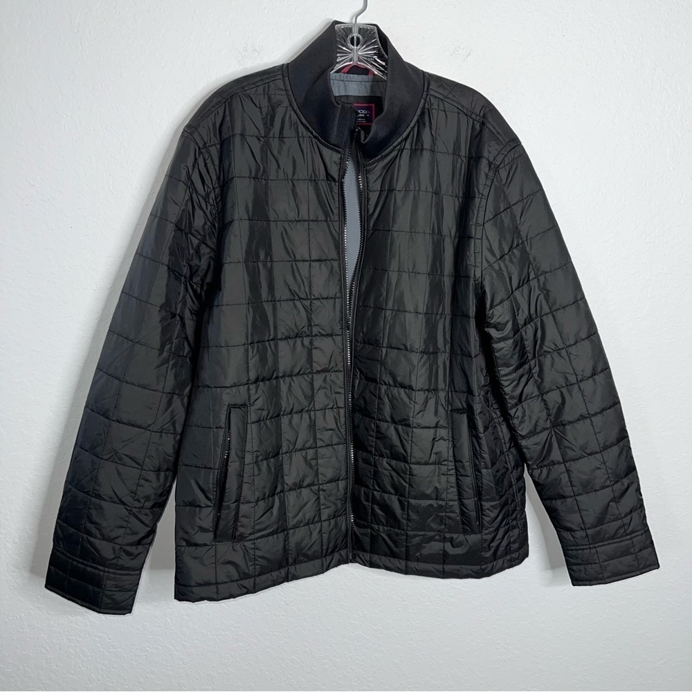 UNTUCKIT Quilted Puffer Jacket Men’s XL Black Broken Zipper Lightweight Marston